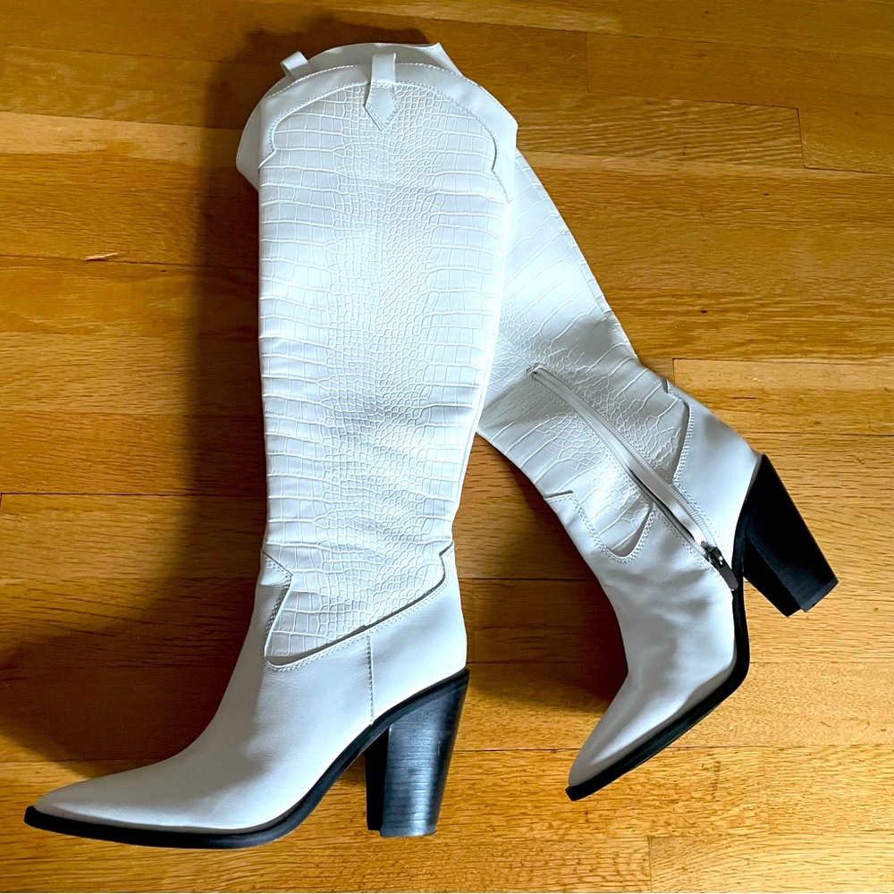 Nine West Knee High Cowboy Boots